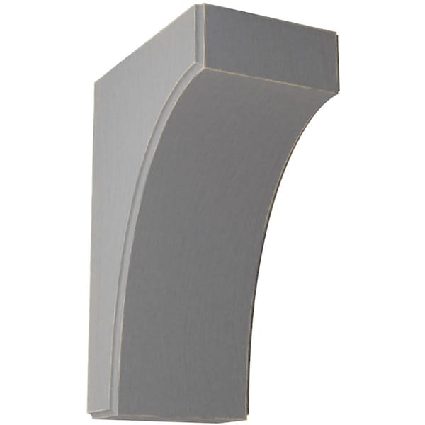 Ekena Millwork 5 1/4"W x 8"D x 12"H Clarksville Wood Vintage Decor Bracket, Pebble Grey BKTWD05X08X12CVPG - main